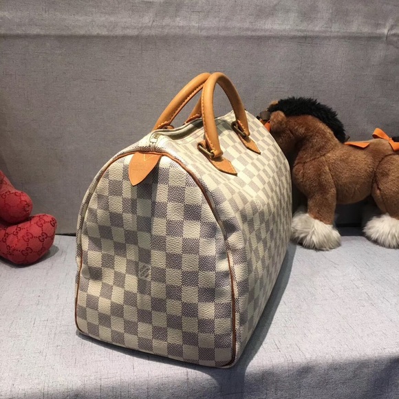 Sold-Louis Vuitton Damier Azur Speedy35 - Picture 3 of 7
